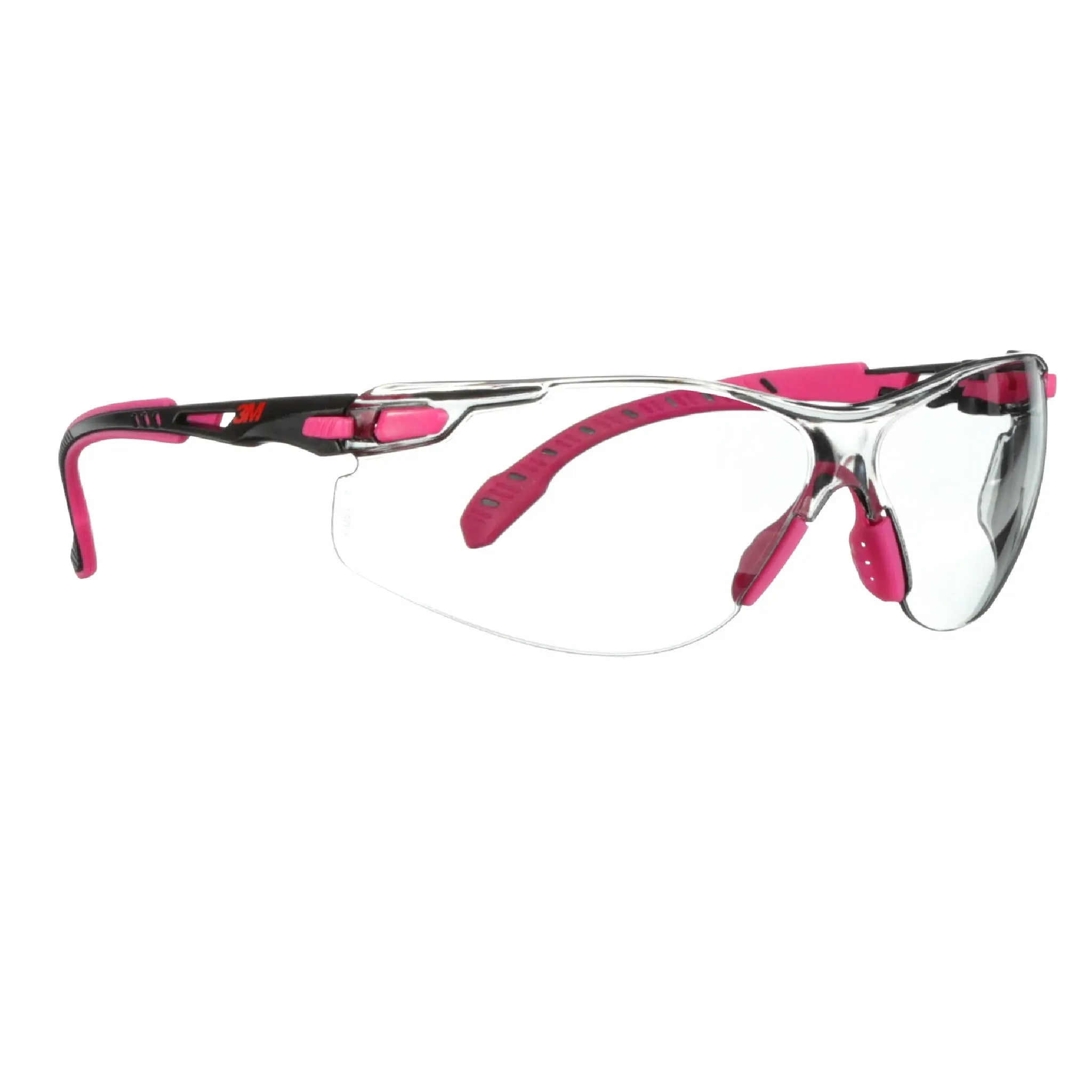 3M Solus 1000-Series Safety Glasses S1401SGAF, Pink/Black, ClearScotchgard Anti-fog Lens, 20 EA/Case 