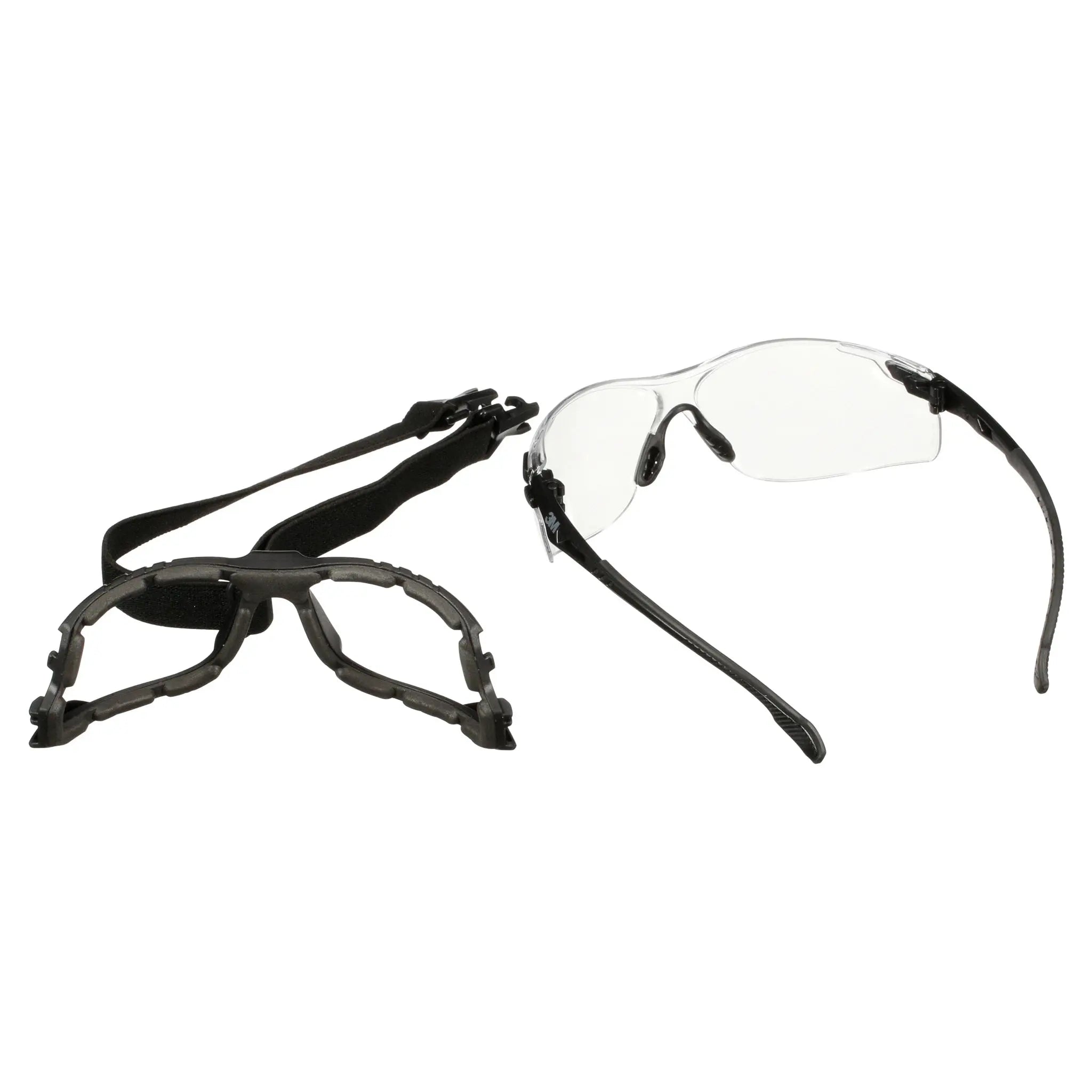 3M Solus 1000 Series S1501SGAF-KT, Blk Temples, Scotchgard Anti-Fog Coating, Clear AF-AS lens, Foam/Strap, 20 ea/Case 