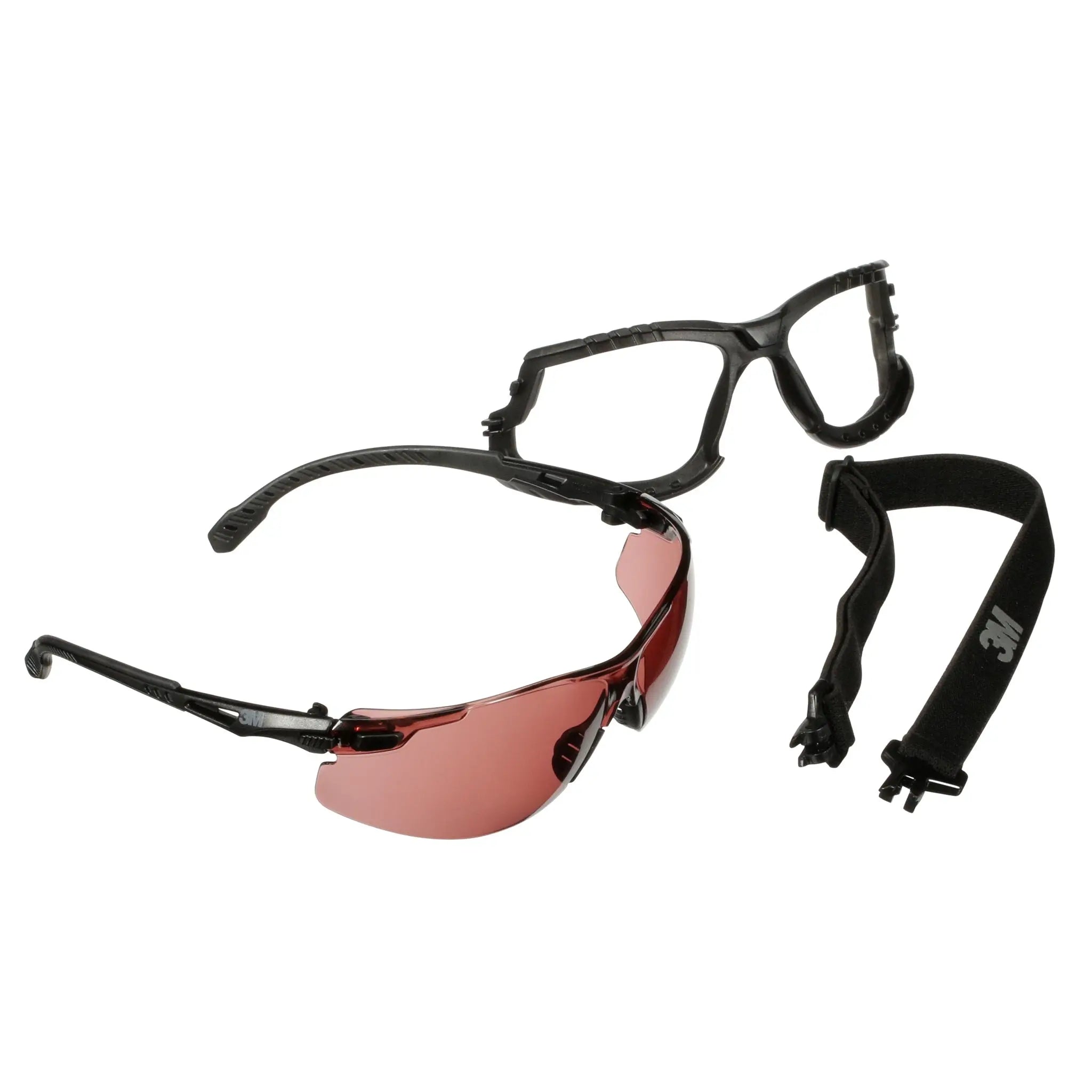 3M Solus S1523SGAF-KT  1000 Series, Black Temples, Scotchgard Anti-Fog Coating, VM AF-AS Lens, Foam/Strap, Case of 20 