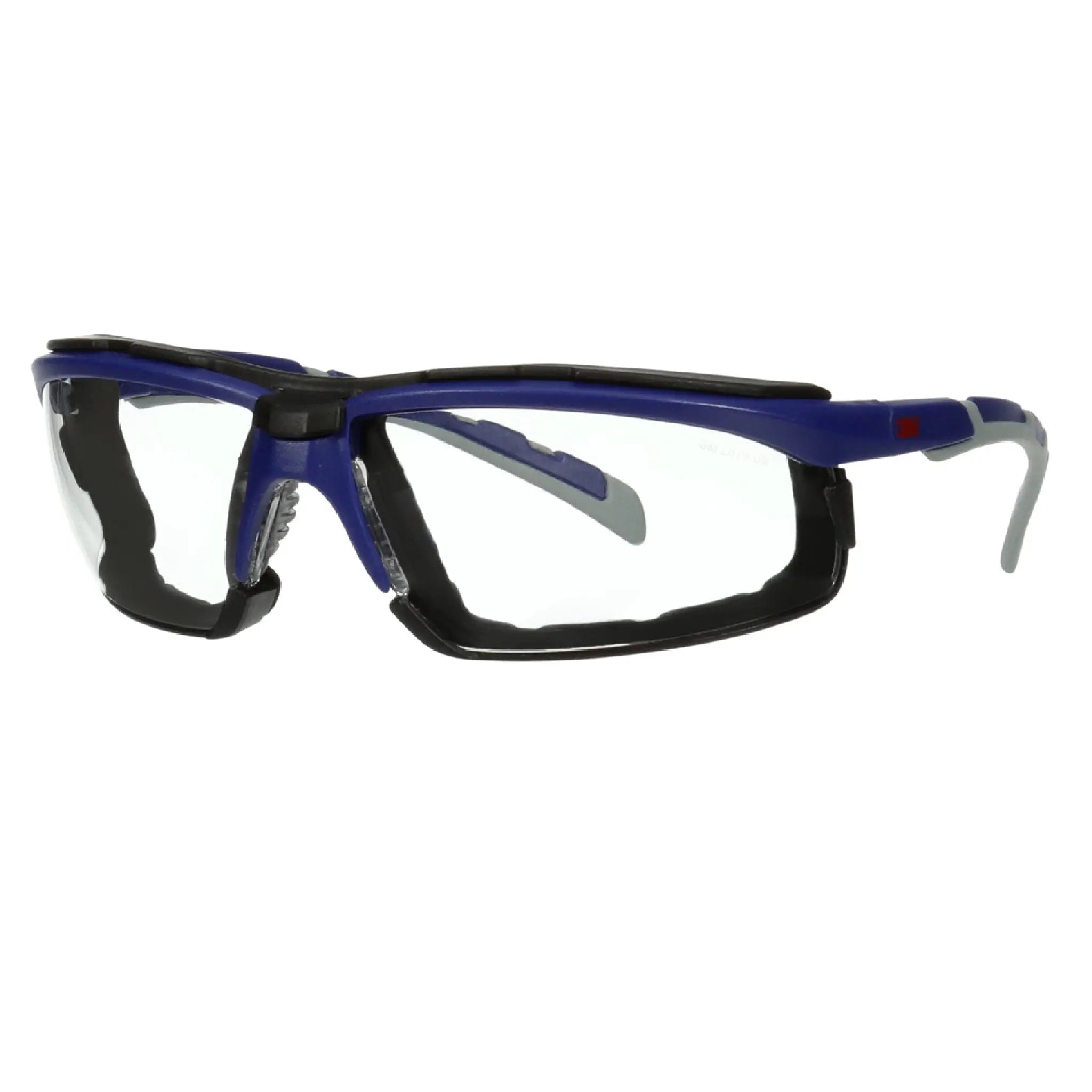 3M Solus 2000 Series, S2001SGAF-BGR-F, Gray/Blue-Green Temples,Scotchgard Anti-Fog Coating, Clear AF-AS lens,Foam Gskt 20ea/cs 