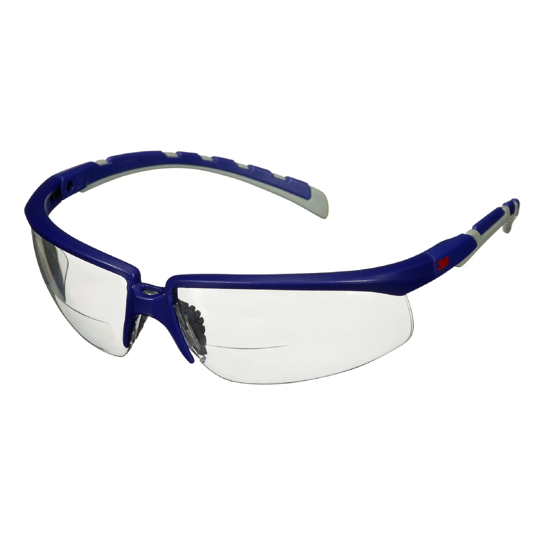 3M Solus S2020AF-BLU 2000 Series, Blue/Gray Temples, Clear Reader +2.0 Anti-Fog/Anti-Scratch Lens, Case of 20 