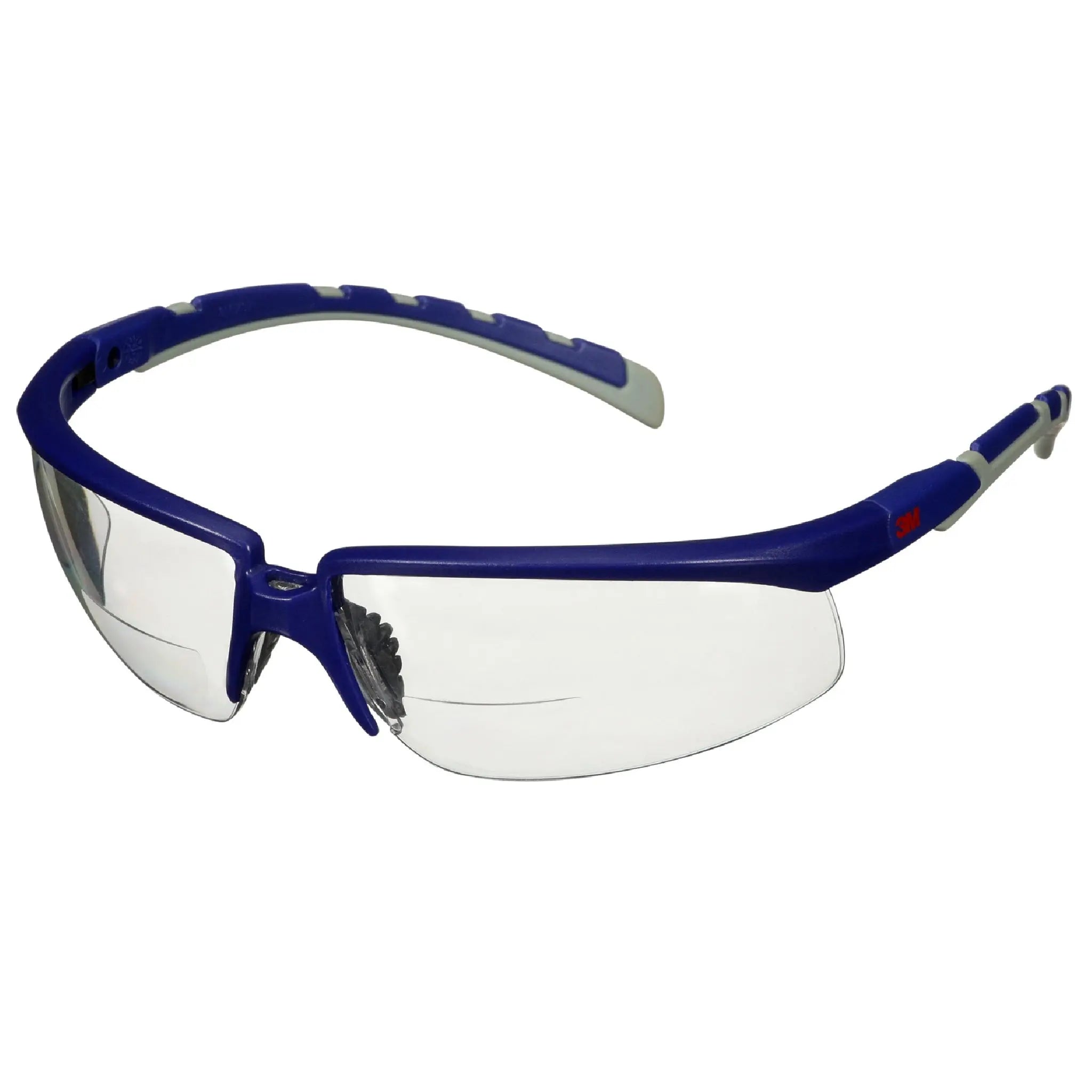3M Solus 2000 Series, S2025AF-BLU, Blue-Gray Temples, Clear Reader +2.5 Anti-Fog-Anti-Scratch lens, 20 ea-Case 