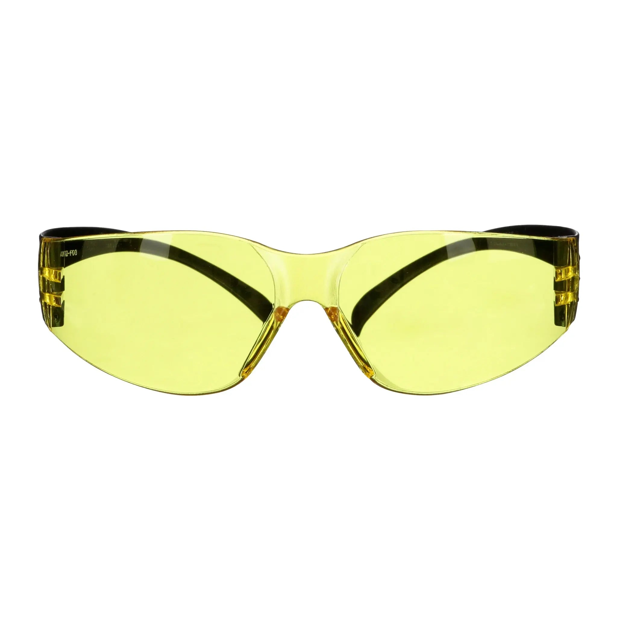 3M SecureFit 100 Series SF103AF-BLK, Black Temples, Amber Anti-Fog/Anti-Scratch Lens, 20 ea/Case 
