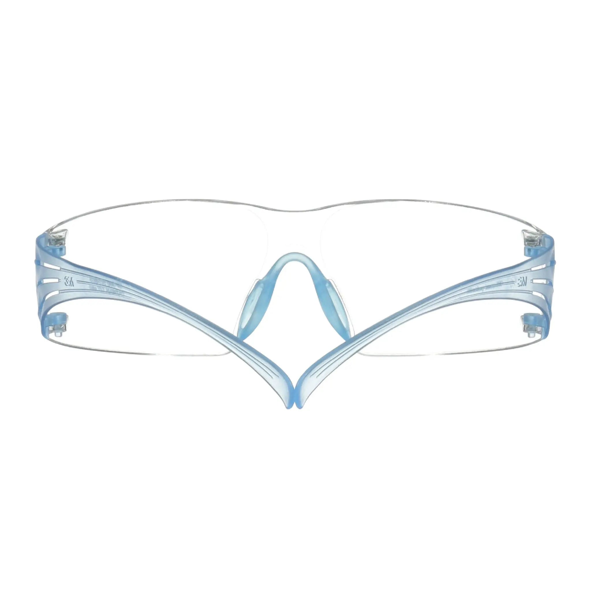 3M SecureFit 300 Series, SF301SGAF-LBL, Ice Blue Temples, ScotchgardAnti-fog Coating, Clear AF-AS lens, 20 ea/Case 