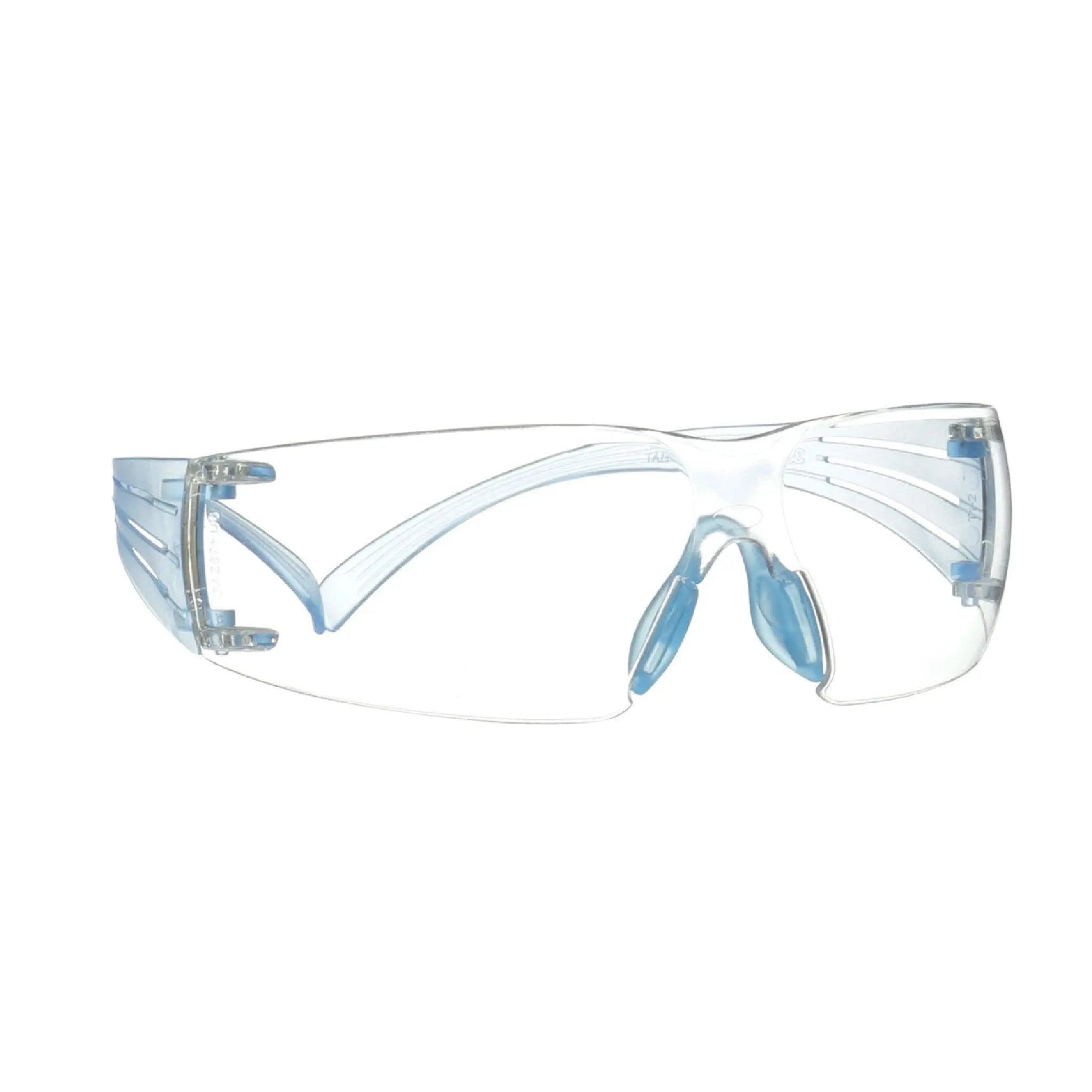 3M SecureFit 300 Series, SF301SGAF-LBL, Ice Blue Temples, ScotchgardAnti-fog Coating, Clear AF-AS lens, 20 ea/Case 