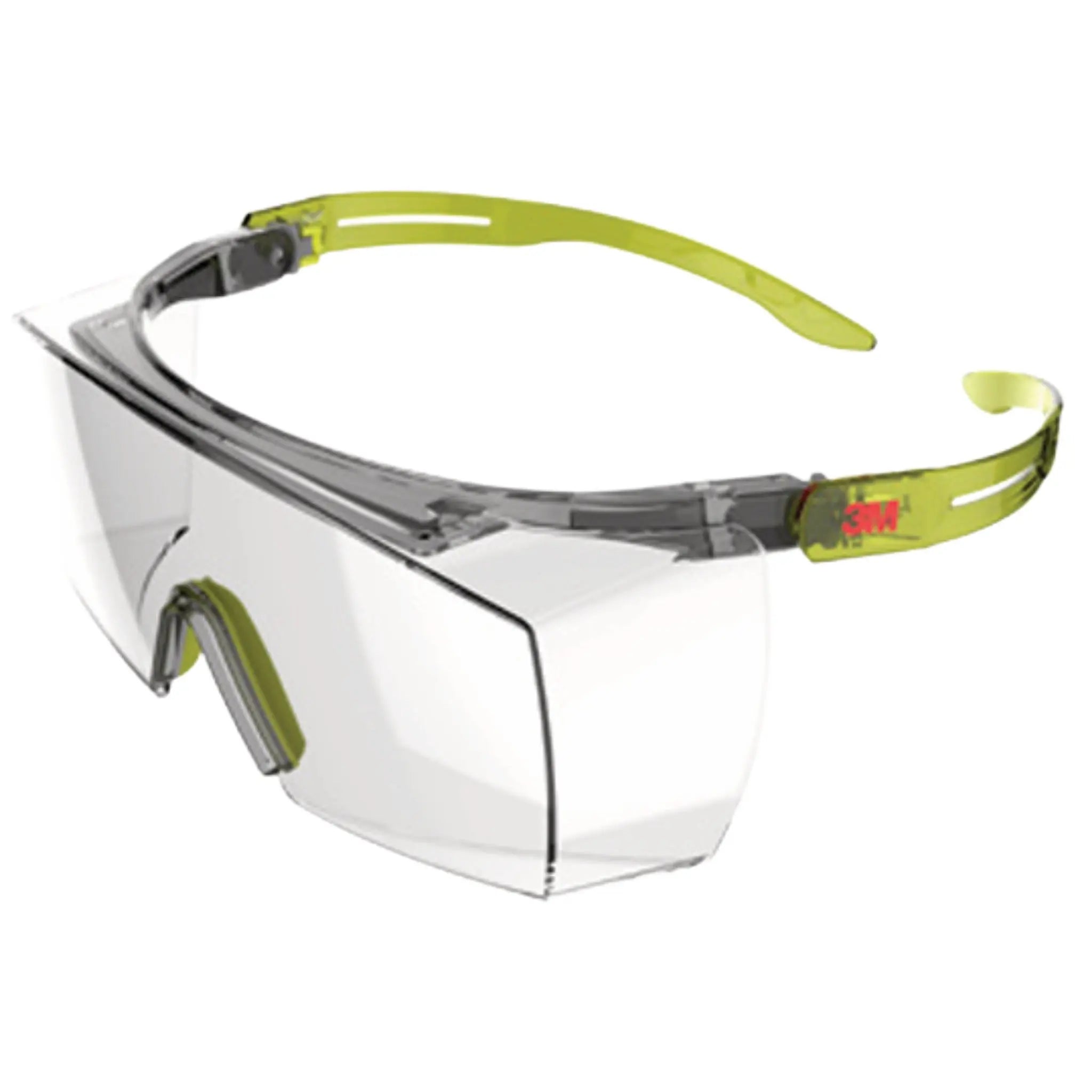 3M SecureFit 3700 Series, SF3701SGAF-GRN, Lime Green Temple,

Scotchgard Anti-Fog Coating, Clear OTG AF-AS lens, 10 per case 