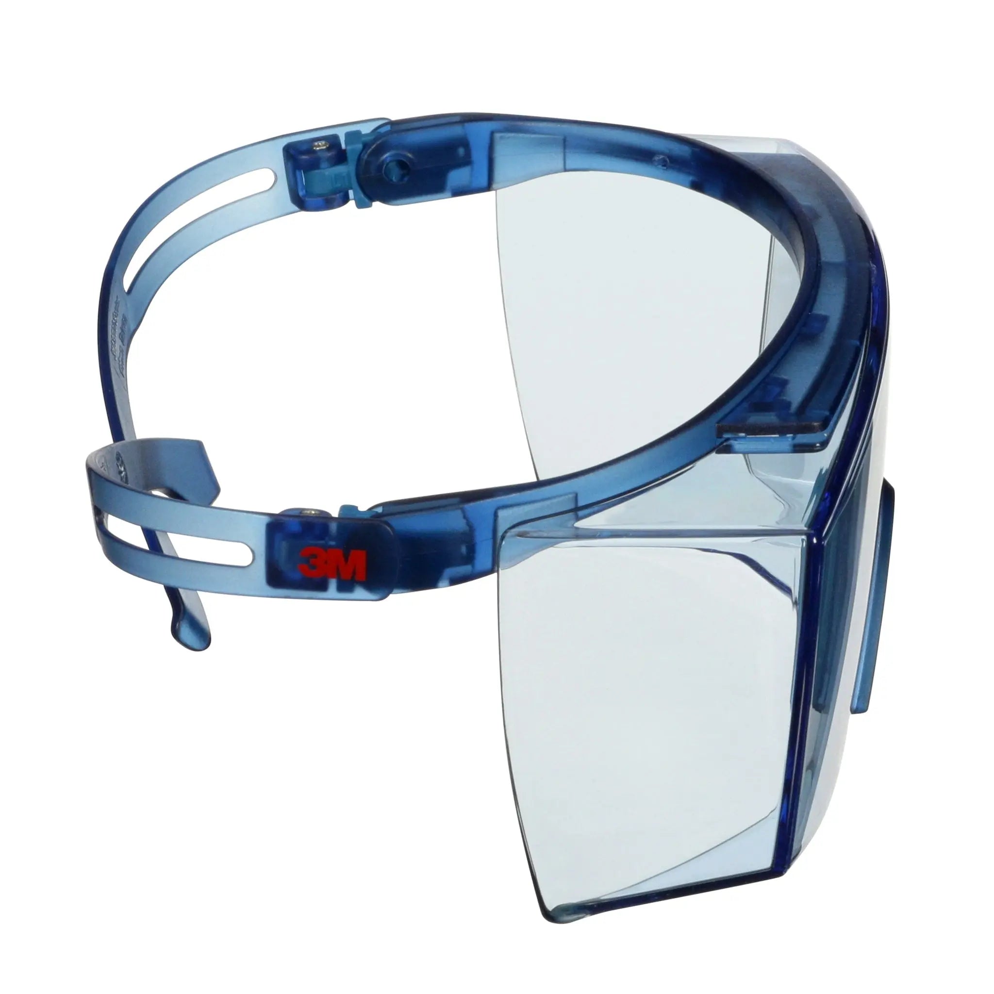 3M SecureFit 3700 Series, SF3704SGAF-BLU, Blue Temples, Scotchgard Anti-Fog Coating, Light Blue OTG AF-AS lens 10 ea-Case 