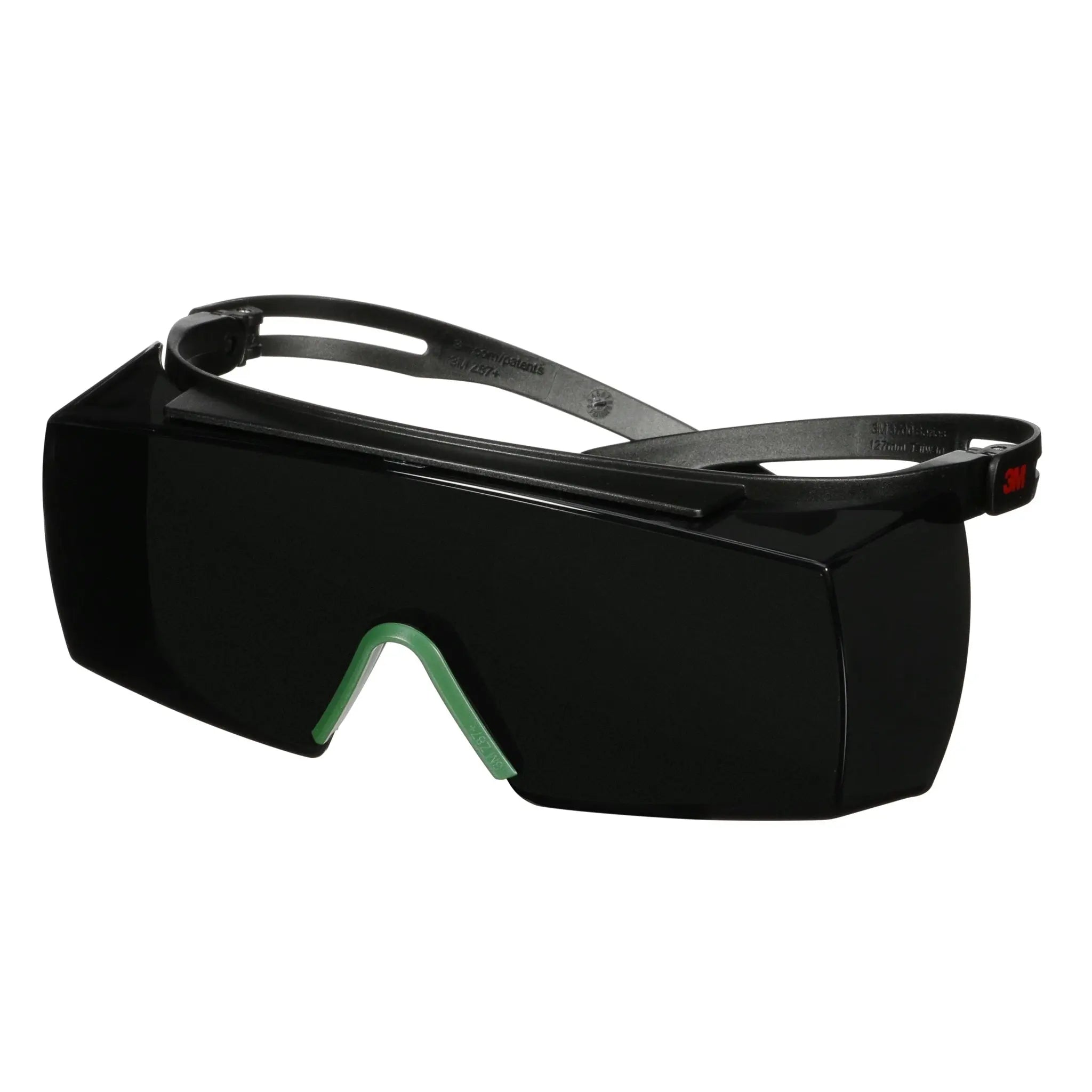 3M SecureFit 3700 Series, SF3750AS-BLK, Black Temple Shade 5.0 OTG Anti-scratch lens, 10 ea-Case 