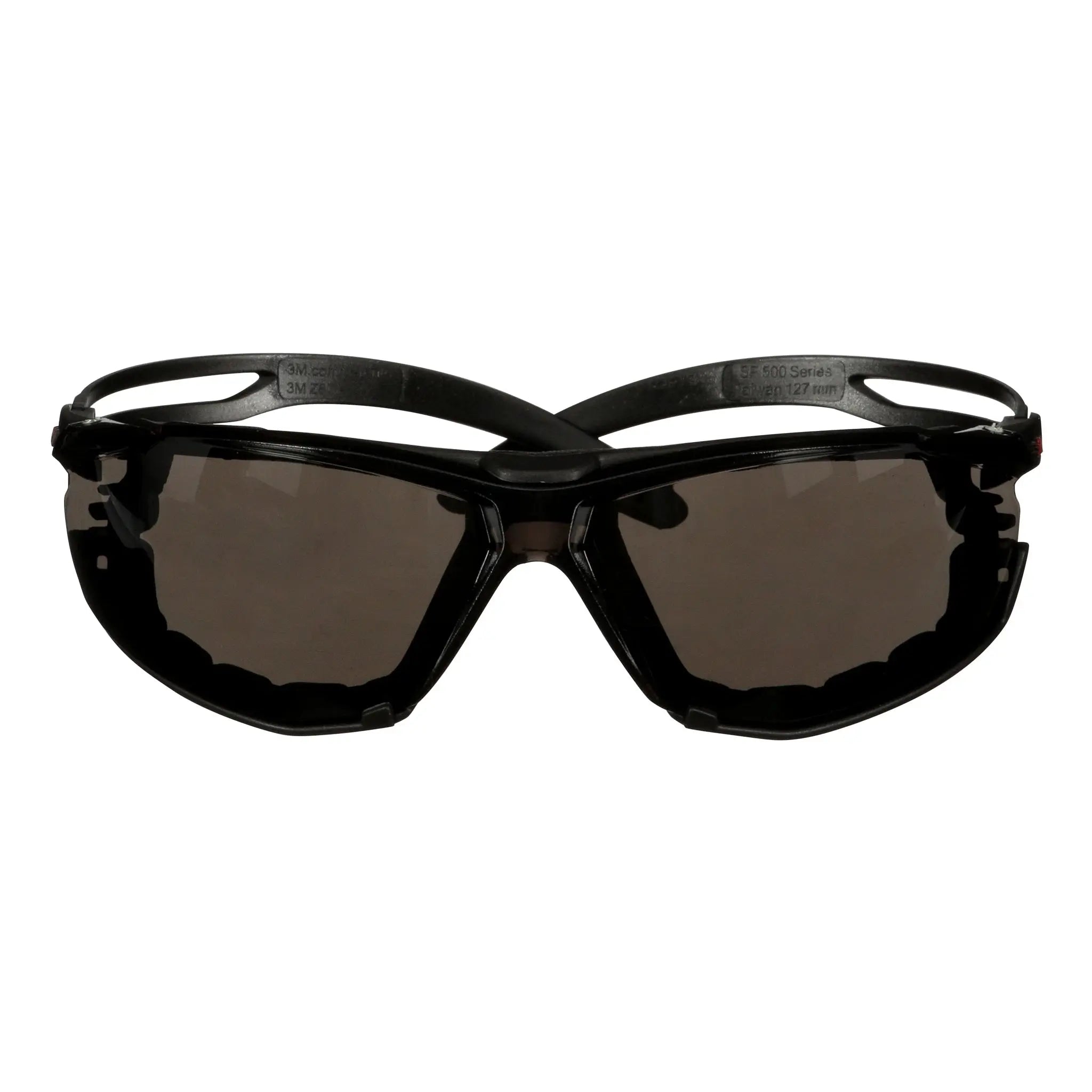 3M SecureFit 500 Series SF502SGAF-BLK-FM Scotchgard Anti-Fog Coating, Gray AF-AS Lens, Foam Gasket, Black, Case of 20 