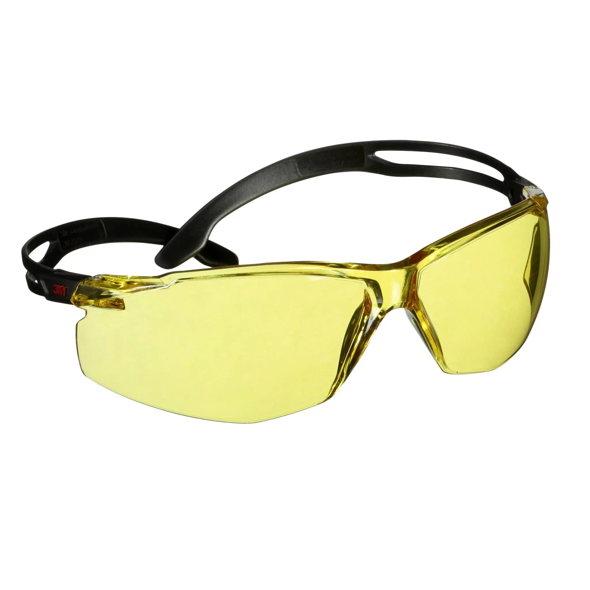 3M SecureFit 500 Series SF503SGAF-BLK, Black, Scotchgard Anti-Fog Coating, Amber AF-AS Lens, 20 ea/Case 