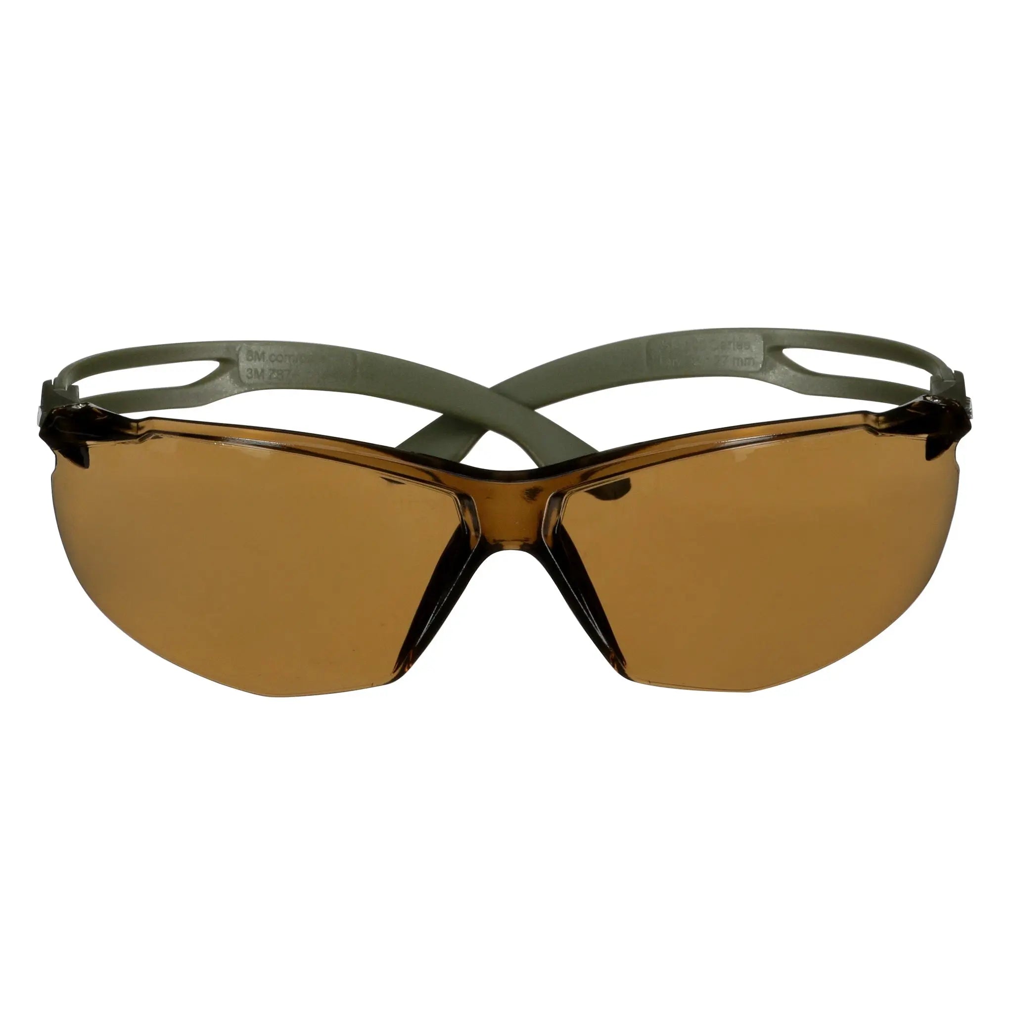 3M SecureFit 500 Series SF505SGAF-DGR, Olive Green, Scotchgard Anti-Fog Coating, Brown AF-AS Lens, 20 ea/Case 