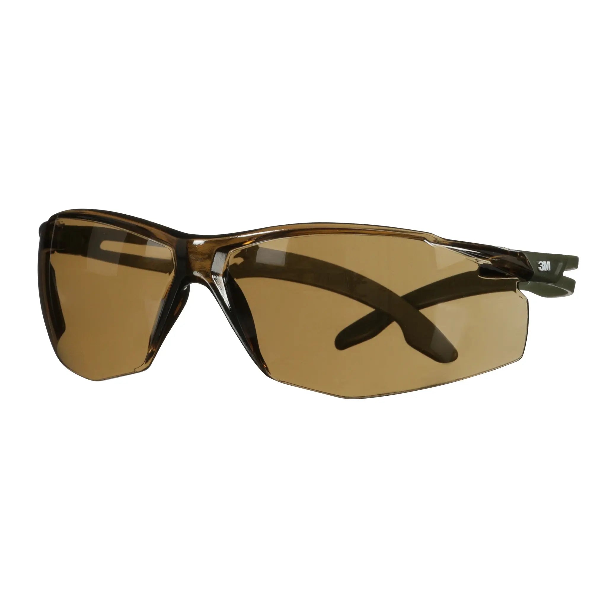 3M SecureFit 500 Series SF505SGAF-DGR, Olive Green, Scotchgard Anti-Fog Coating, Brown AF-AS Lens, 20 ea/Case 