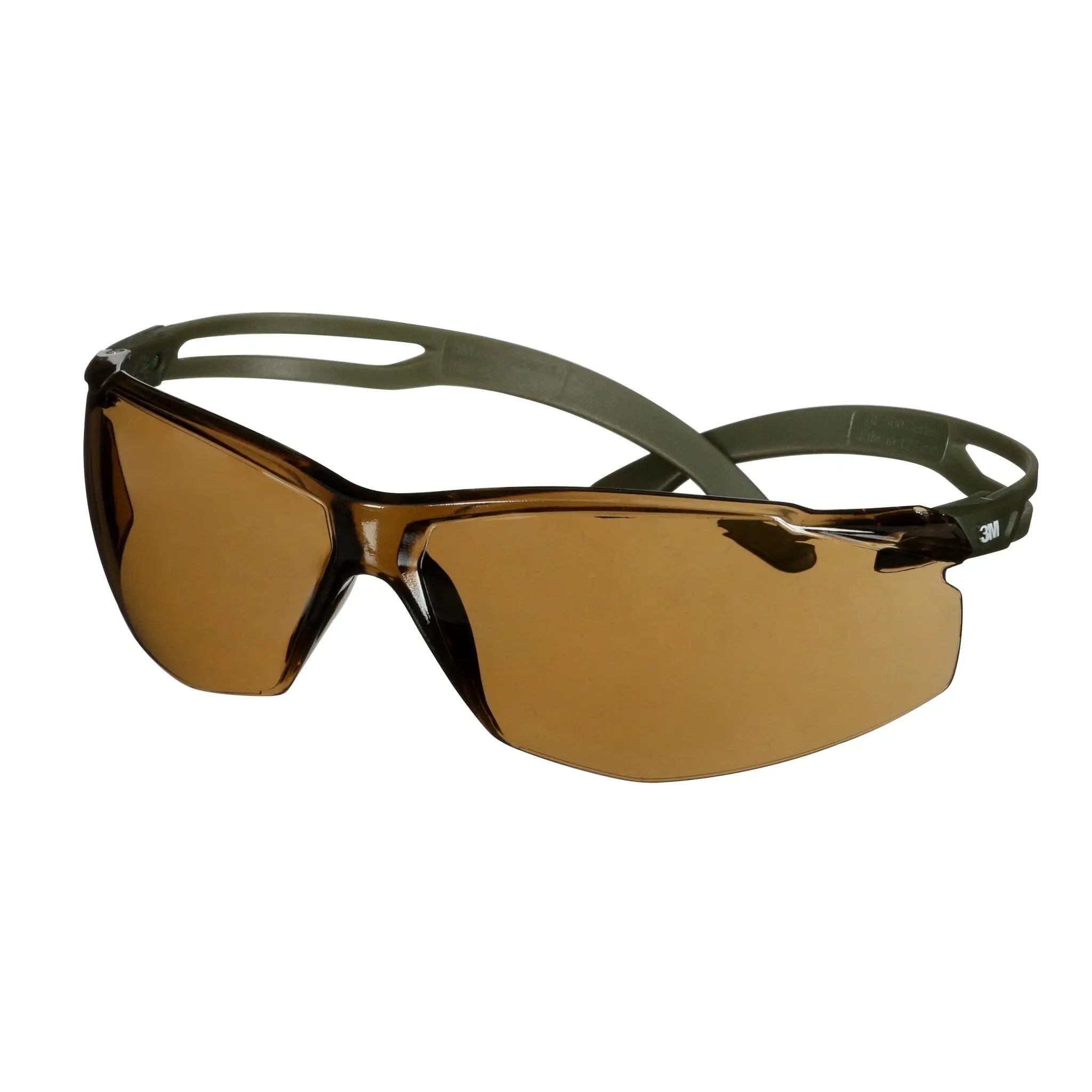 3M SecureFit 500 Series SF505SGAF-DGR, Olive Green, Scotchgard Anti-Fog Coating, Brown AF-AS Lens, 20 ea/Case 