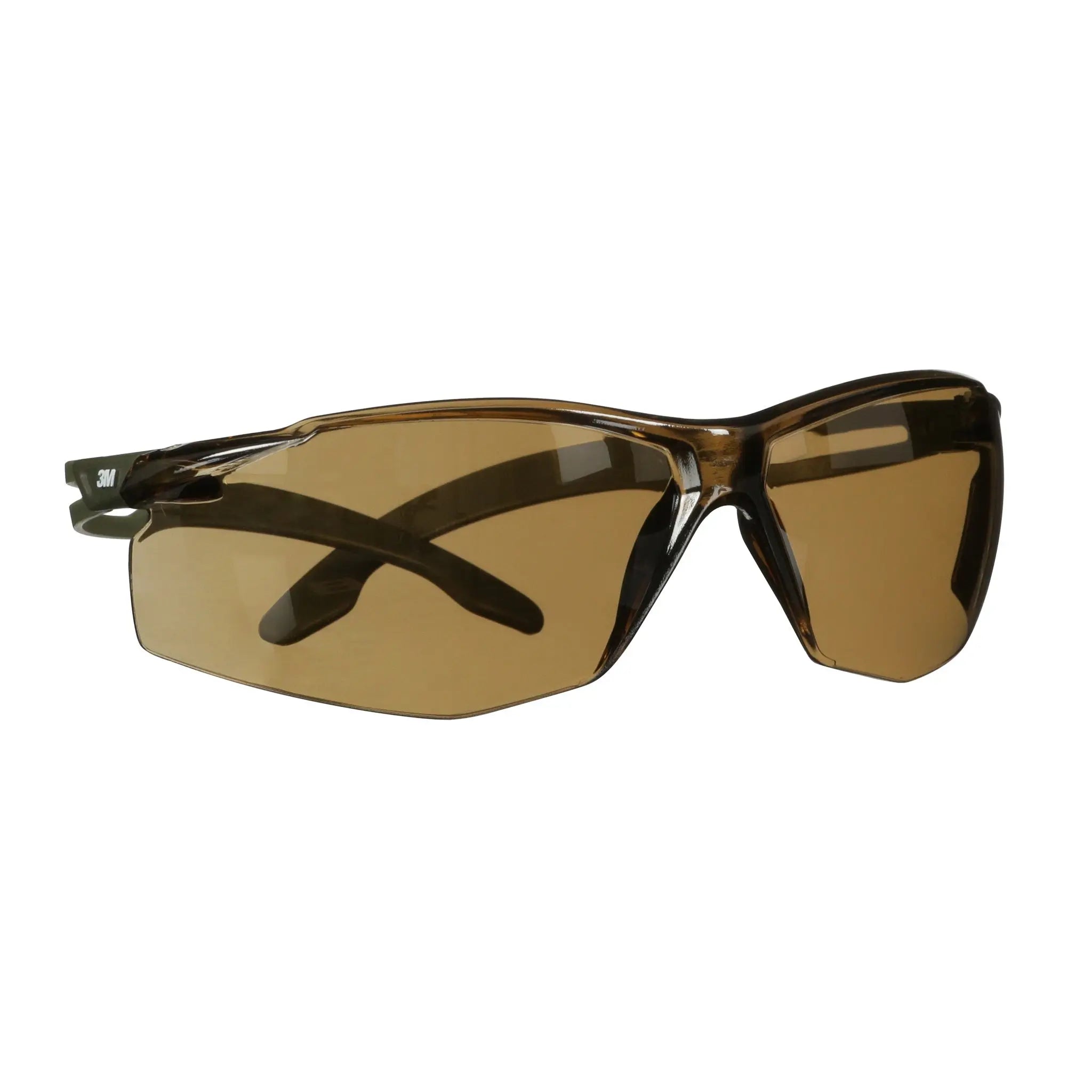 3M SecureFit 500 Series SF505SGAF-DGR, Olive Green, Scotchgard Anti-Fog Coating, Brown AF-AS Lens, 20 ea/Case 