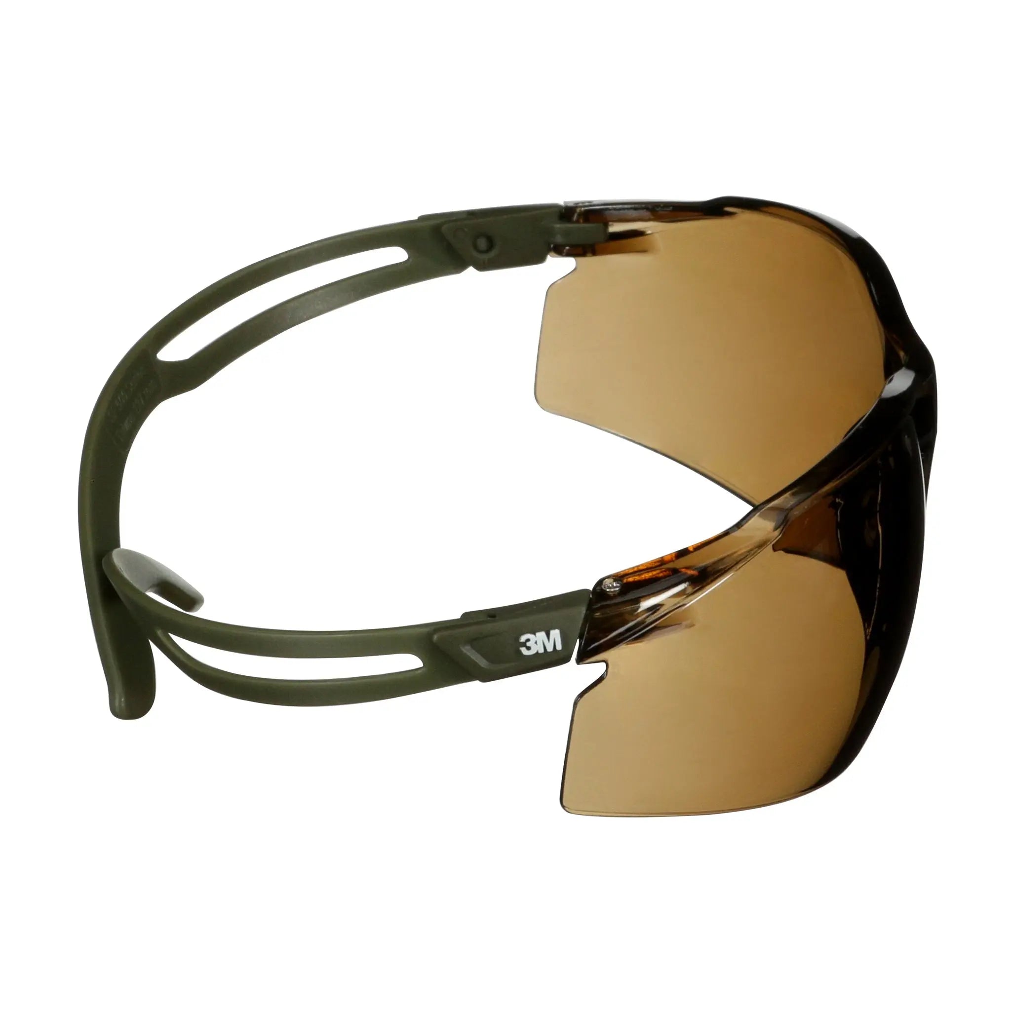3M SecureFit 500 Series SF505SGAF-DGR, Olive Green, Scotchgard Anti-Fog Coating, Brown AF-AS Lens, 20 ea/Case 