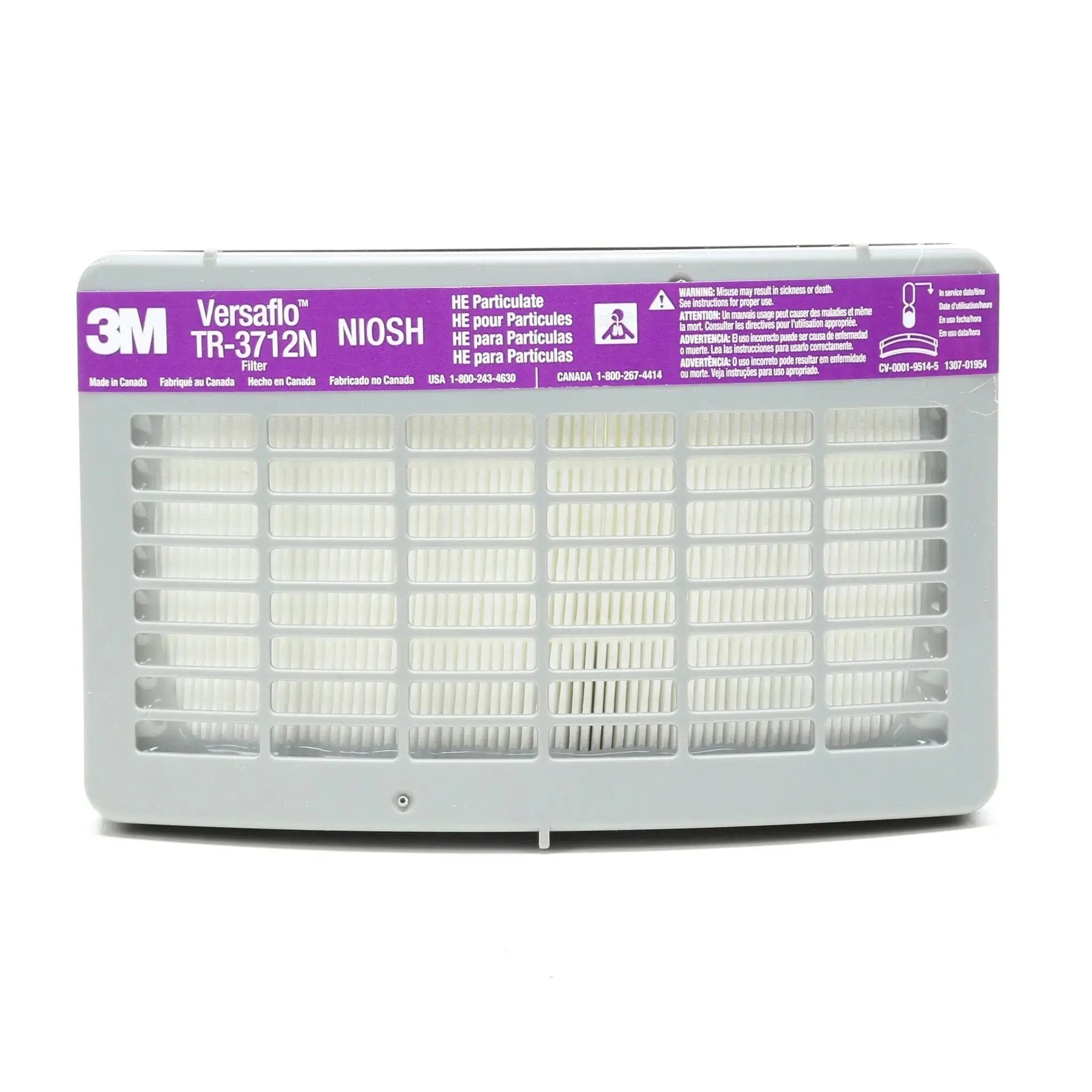 3M Versaflo TR-300 Series PAPR High Efficiency Filter, TR-3712N-5