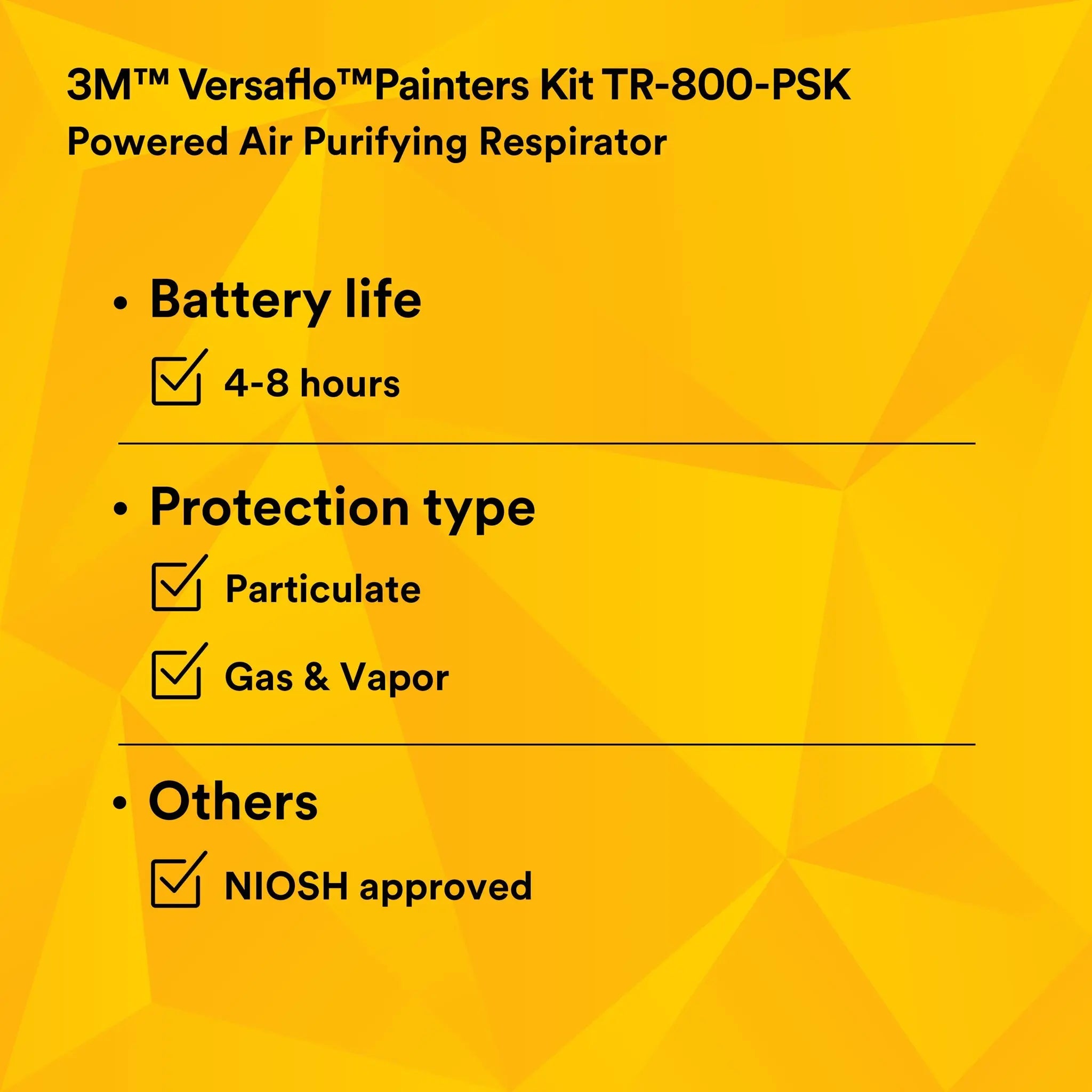3M Versaflo TR-800-PSK Painters PAPR Kit, Intrinsically Safe, Gray, 1 Each
