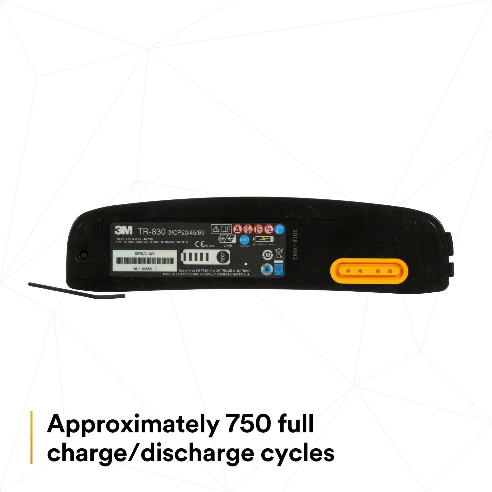 3M Versaflo TR-830 Battery, Intrinsically Safe for TR-800 PAPR, 1 Each