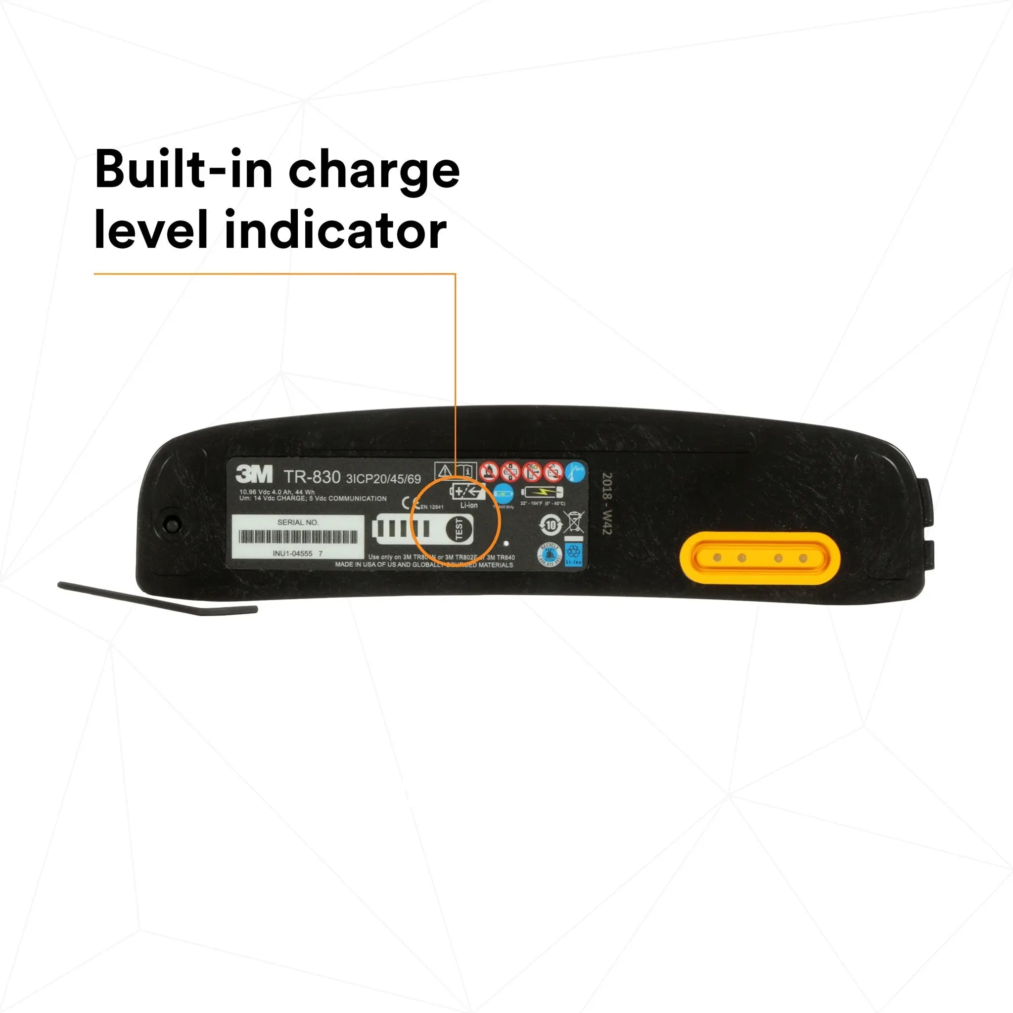 3M Versaflo TR-830 Battery, Intrinsically Safe for TR-800 PAPR, 1 Each