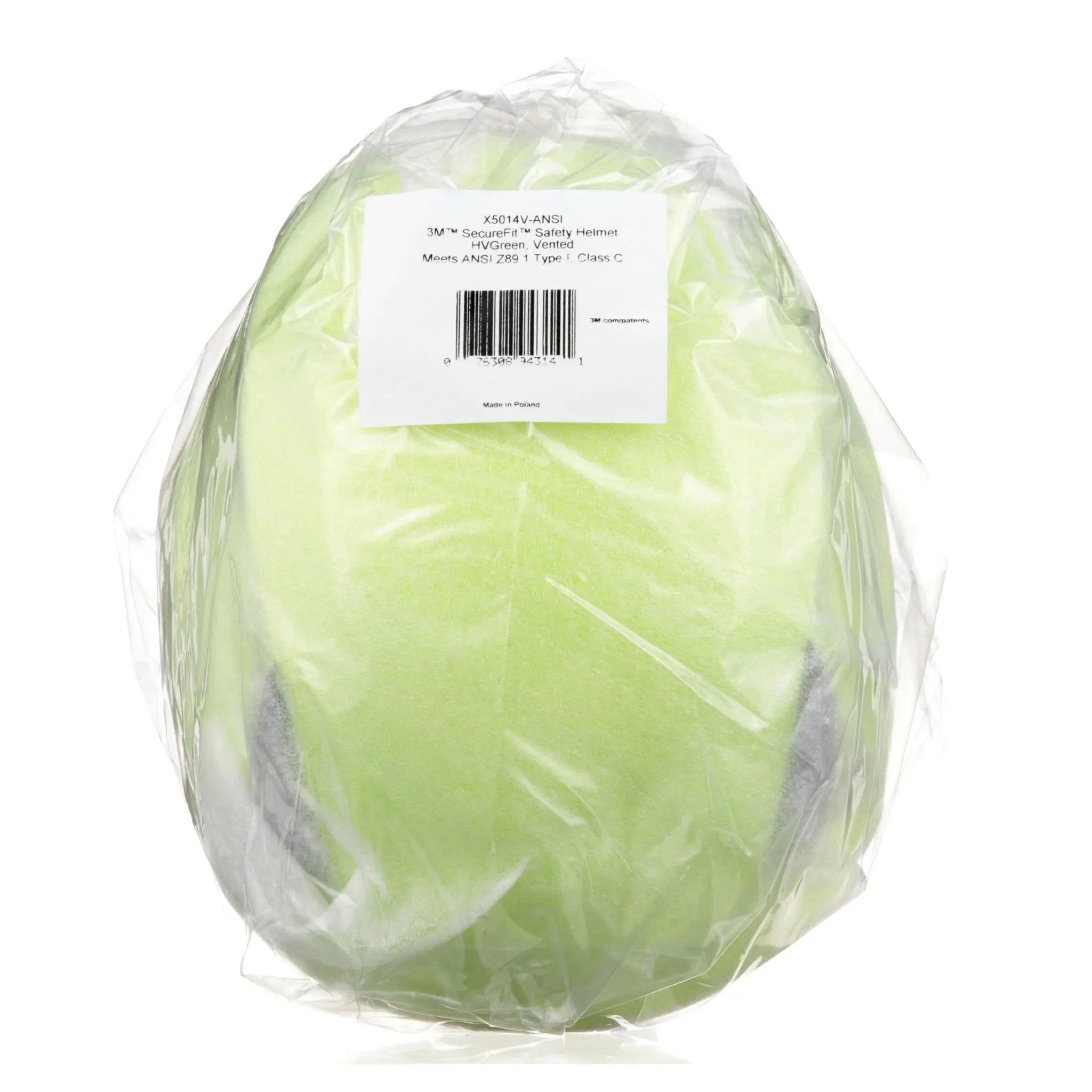 3M™ SecureFit™ Safety Helmet, X5014V-ANSI,  HVGreen, vented (Case of 10) 