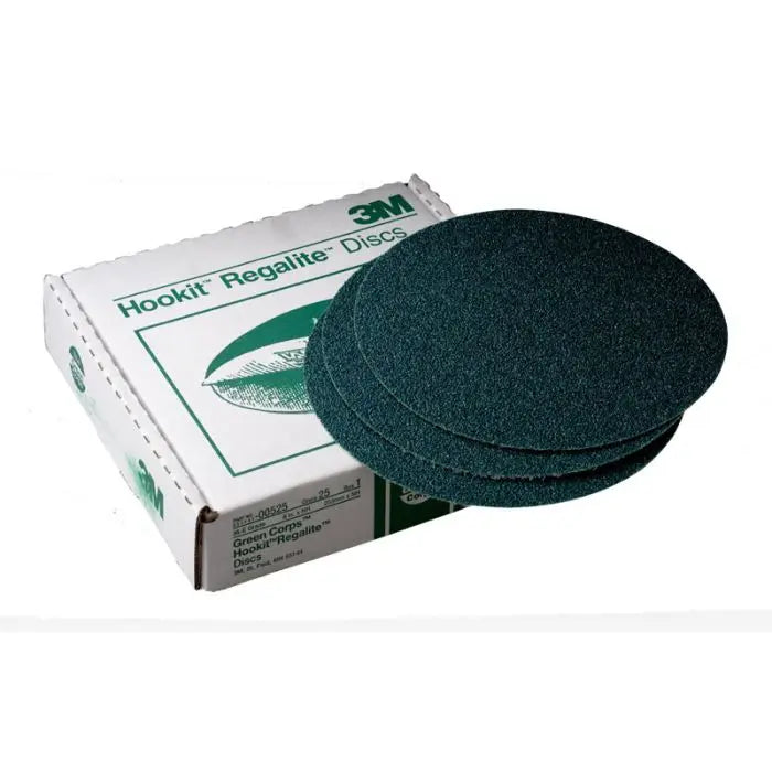 3M™ Green Corps™ Hookit™ Disc, 00525, 8 in, 36, 25 discs per carton, 5 cartons per case