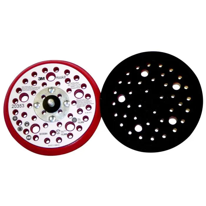 3M™ Hookit™ Clean Sanding Low Profile Disc Pad 20356, 6 in x 3/8 in x 5/16-24 External 52 Holes Red Foam, 10 per case
