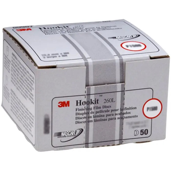 3M™ Hookit™ Finishing Film Abrasive Disc 260L, 00909, 3 in, P1000, 50 discs per carton, 4 cartons per case
