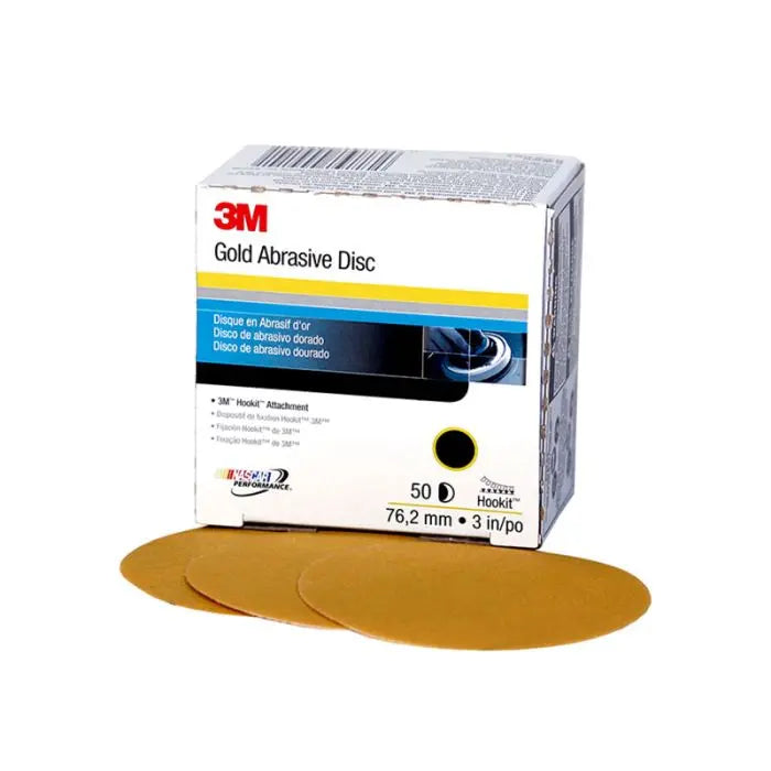 3M™ Hookit™ Gold Disc, 00915, 3 in, P240, 50 discs per carton, 4 cartons per case