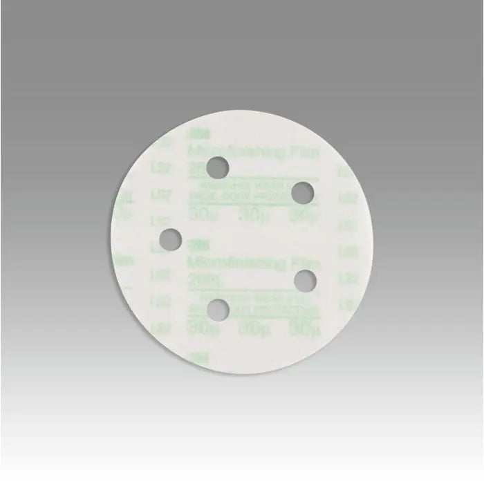 3M™ Hookit™ Microfinishing Film Disc 268L, D/F, Type D, 5 in x NH 5 Holes 30 Micron, 500 per case