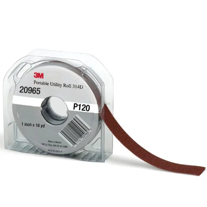 3M™ Portable Utility Cloth Roll 314D, 1 in x 12 yd P80 J-weight, Case of 85