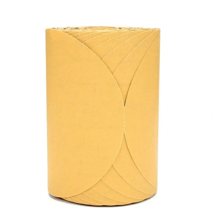 3M™ Stikit™ Gold Paper Disc Roll, 49918, 6 in, P180 grade, 175 discs per roll, 6 rolls per case