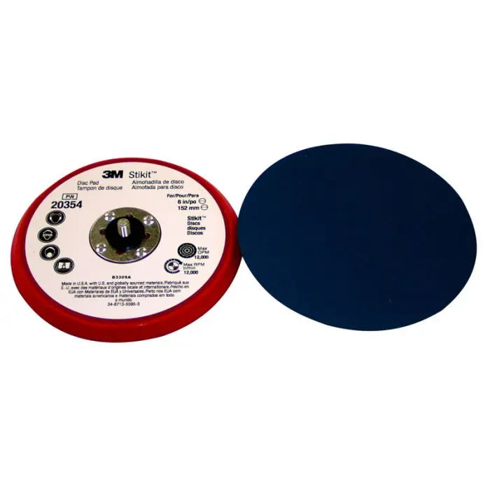 3M™ Stikit™ Low Profile Disc Pad 20354, 6 in x 3/8 in x 5/16-24 External, 10 per case