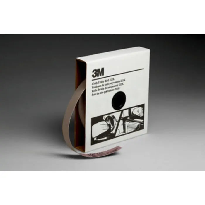 3M™ Utility Cloth Roll 211K, 1 in x 50 yd 220 J-weight, 5 per case