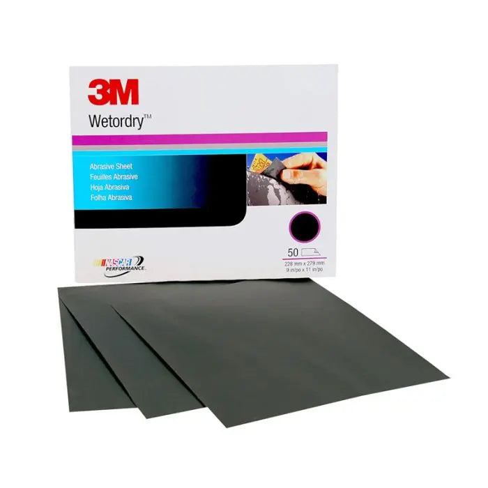 3M™ Wetordry™ Paper Sheet 213Q, 4 7/16 in x 4 7/16 in P800 A weight, 300 per inner 3000 per case