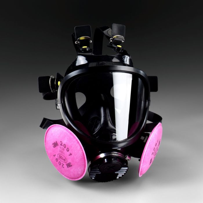 3M 7800S-L Full Facepiece Reusable Respirator, Black, Large, 1 Each