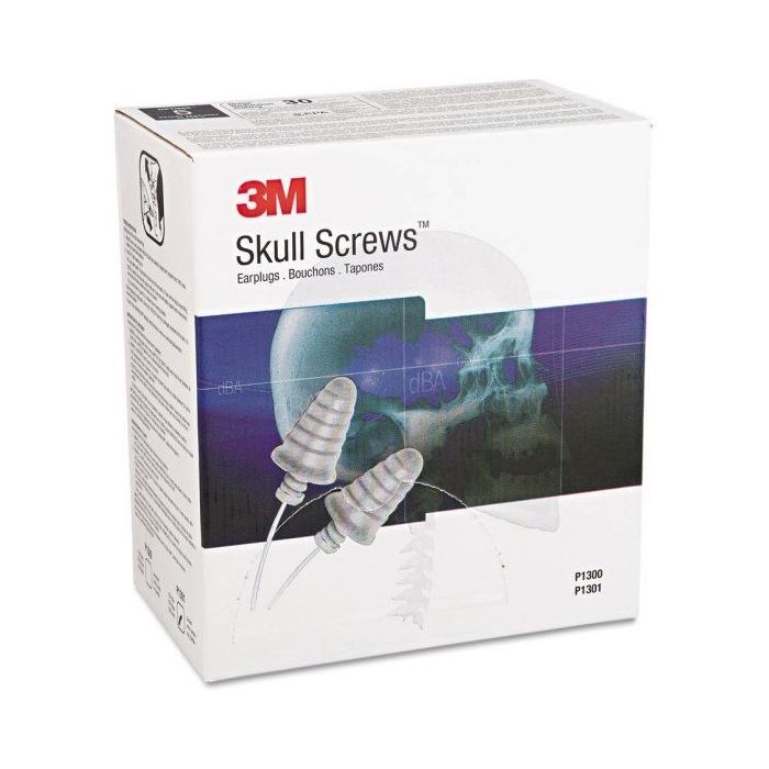 3M™ E-A-R™ Skull Screws™ Uncorded Earplugs P1300 (Box of 120)