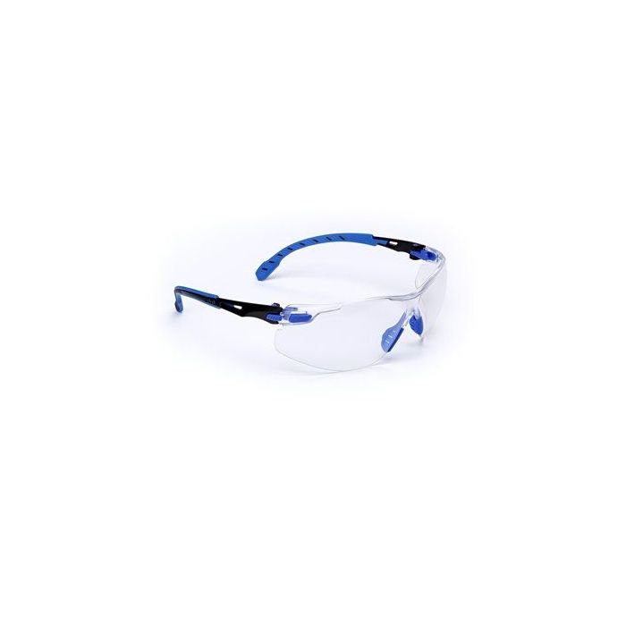 3M Solus 1000-Series Safety Glasses S1101SGAF Black-Blue Clear Scotchgard Anti-Fog Lens (Case of 20)