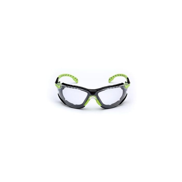 3M Solus 1000-Series Safety Glasses S1201SGAF-KT Kit Foam Strap Green-Black Clear Scotchgard Anti-Fog Lens (Case of 20)
