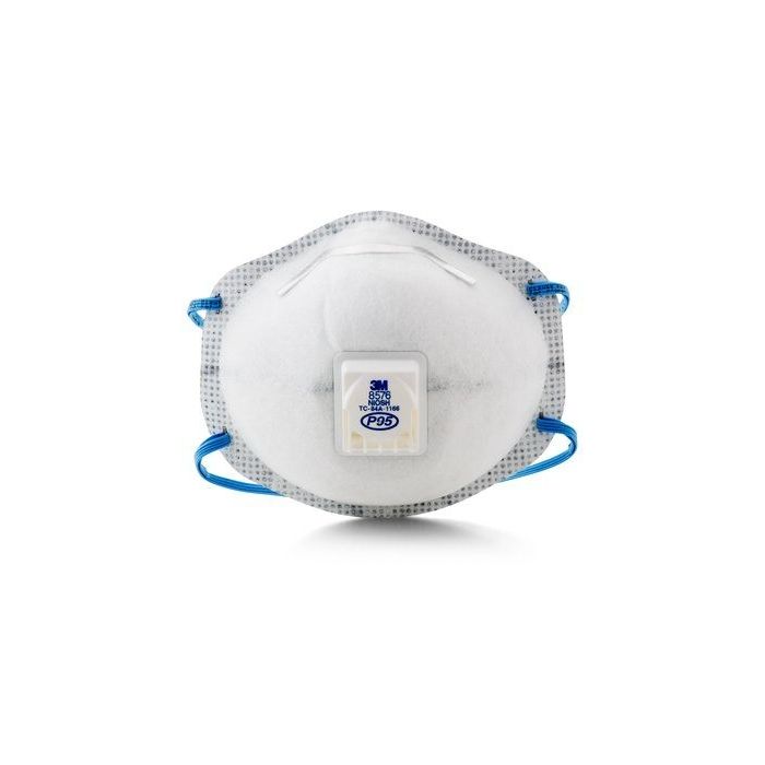 3M 8576 P95 Particulate Respirator with Nuisance Level Acid Gas Relief, Box of 10