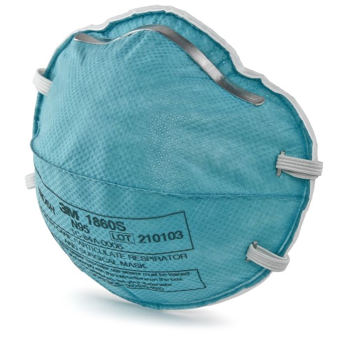 3M 1860S N95 Health Care Particulate Respirator and Surgical Mask Small, Box of 20