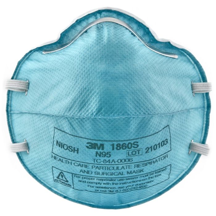 3M 1860S N95 Health Care Particulate Respirator and Surgical Mask Small, Box of 20