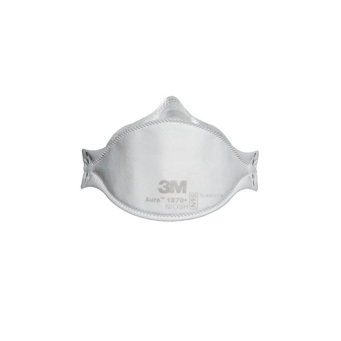 3M 1870+ Aura N95 Health Care Particulate Respirator & Surgical Mask, Case of 440
