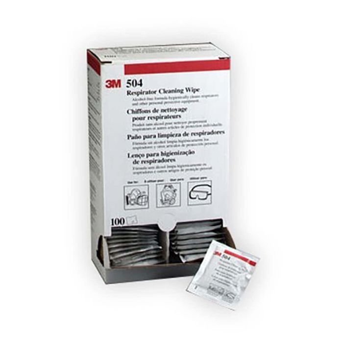 3M™ Respirator Cleaning Wipe 504, System Component (Box of 100)