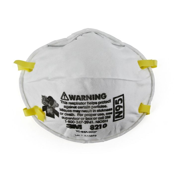 3M 8210 N95 Respirator Mask, Front View