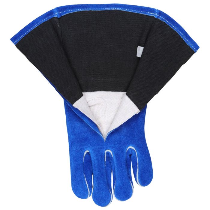 MCR Safety Blue Beast 4600 Reinforced Palm and Thumb Strap, Jersey Lined Select Side Split Leather Welding Work Gloves, Blue, X-Large, Box of 12 Pairs