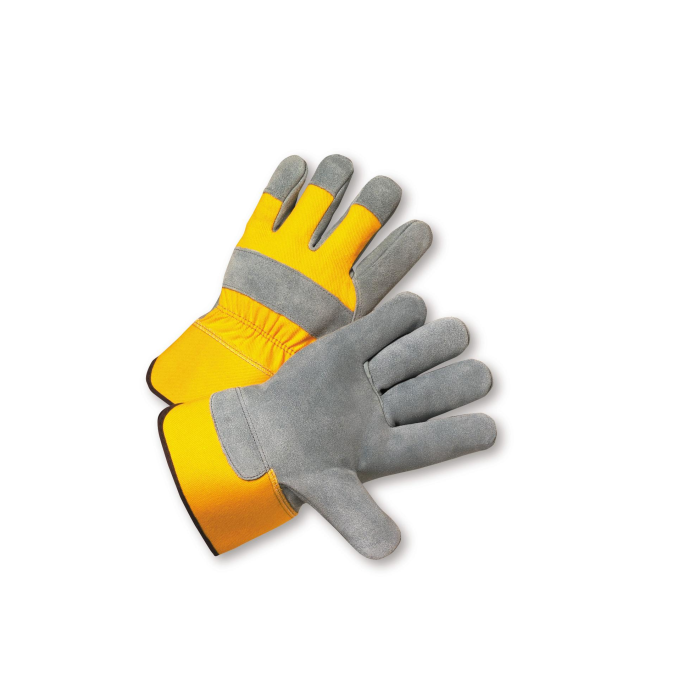 PIP West Chester 500Y Premium Split Cowhide Palm Rubberized Cuff Gloves, Gold, Box of 12