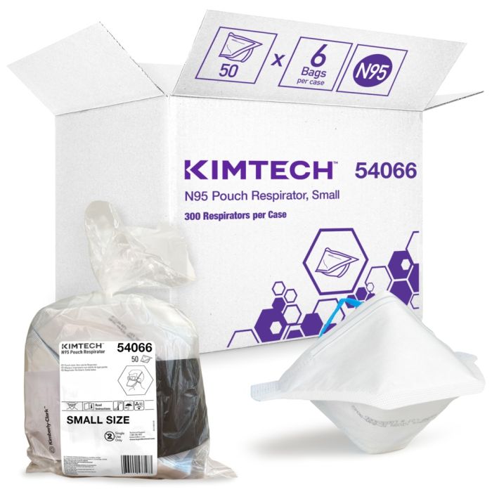 Kimberly-Clark Kimtech 54066 N95 Pouch Respirator White Small Case of 300