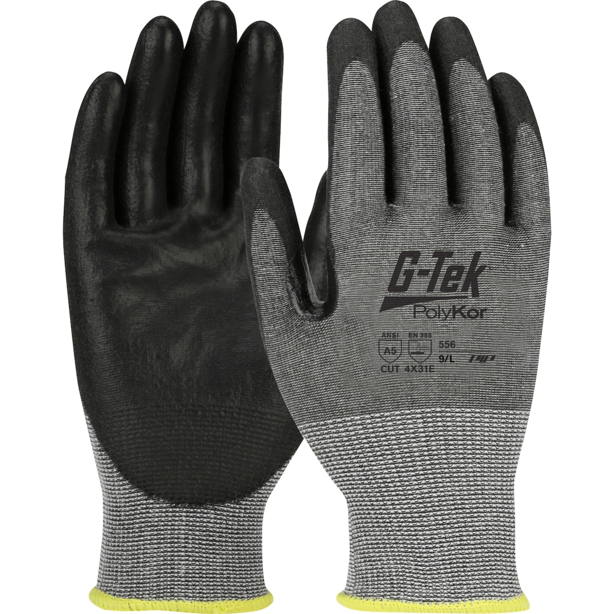 PIP G-Tek PolyKor 556 Seamless Knit PolyKor Blended Glove with Polyurethane Coated Smooth Grip_Main_Image