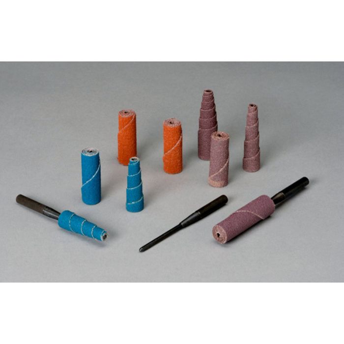 Standard Abrasives™ A/O Full Taper Cartridge Roll 704817, 1/2 in x 1-1/2 in x 1/8 in 180, 100 per case