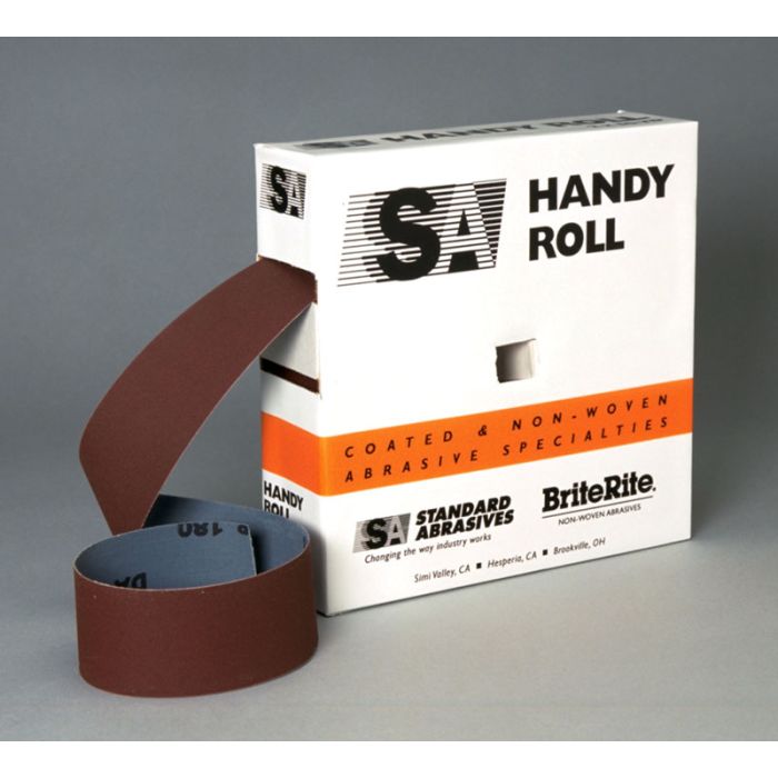 Standard Abrasives™ A/O Handy Roll 706221, 1 in x 50 yd P80 J-weight, 10 per case
